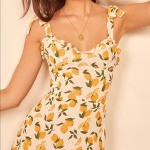 Like new Reformation Christine Lemon Dress